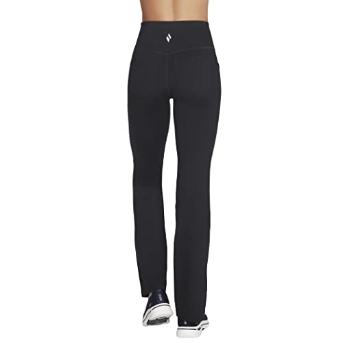 Skechers Womens Go Walk High Waisted Evolution Flare Pant, Bold Black, Large