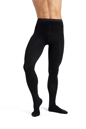 Capezio Men's Footed Tight, Black, Medium