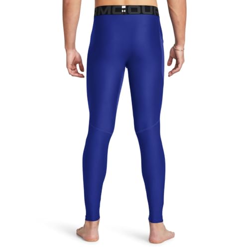 Under Armour Men's HeatGear Leggings, (400) Royal / / White, Small