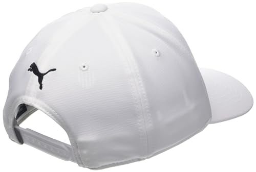 pumagolf Men's P Cap, White Glow-Puma Black, One Size