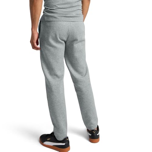 PUMA Men's Essentials Fleece Sweatpants (Available in Big & Tall), Medium Gray Heather Open Leg Ss25, Large