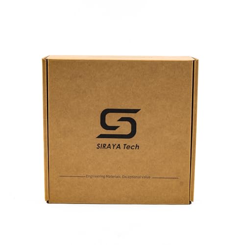 Siraya Tech Fibreheart PET-CF 3D Filament - Carbon Fiber Reinforced, High Strength & Rigidity, Easy Print, Dimensionally Stable, Aluminum Foil Sealed Bag - for Strong and Precise Parts (Black, 1kg)