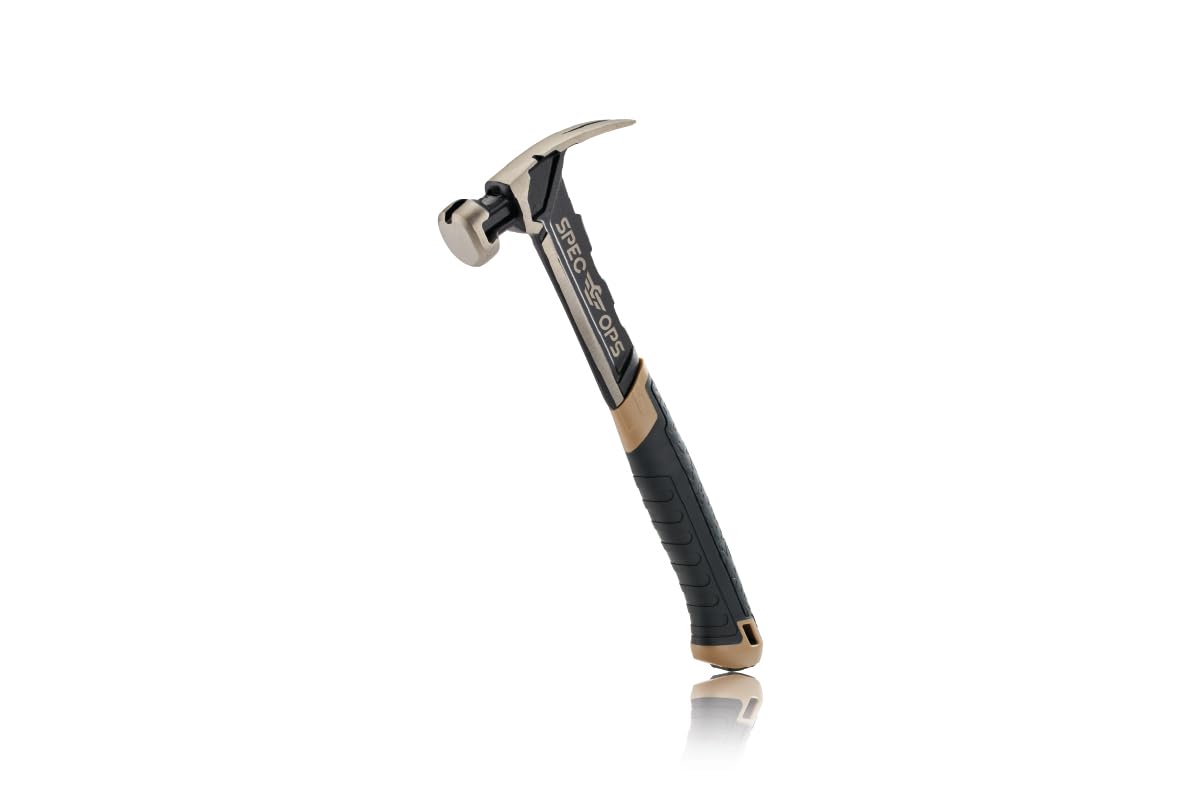 Spec Ops Tools Steel Hammer, 16 oz, Rip Claw, Smooth Face, Shock-Absorbing Grip, 3% Donated to Veterans