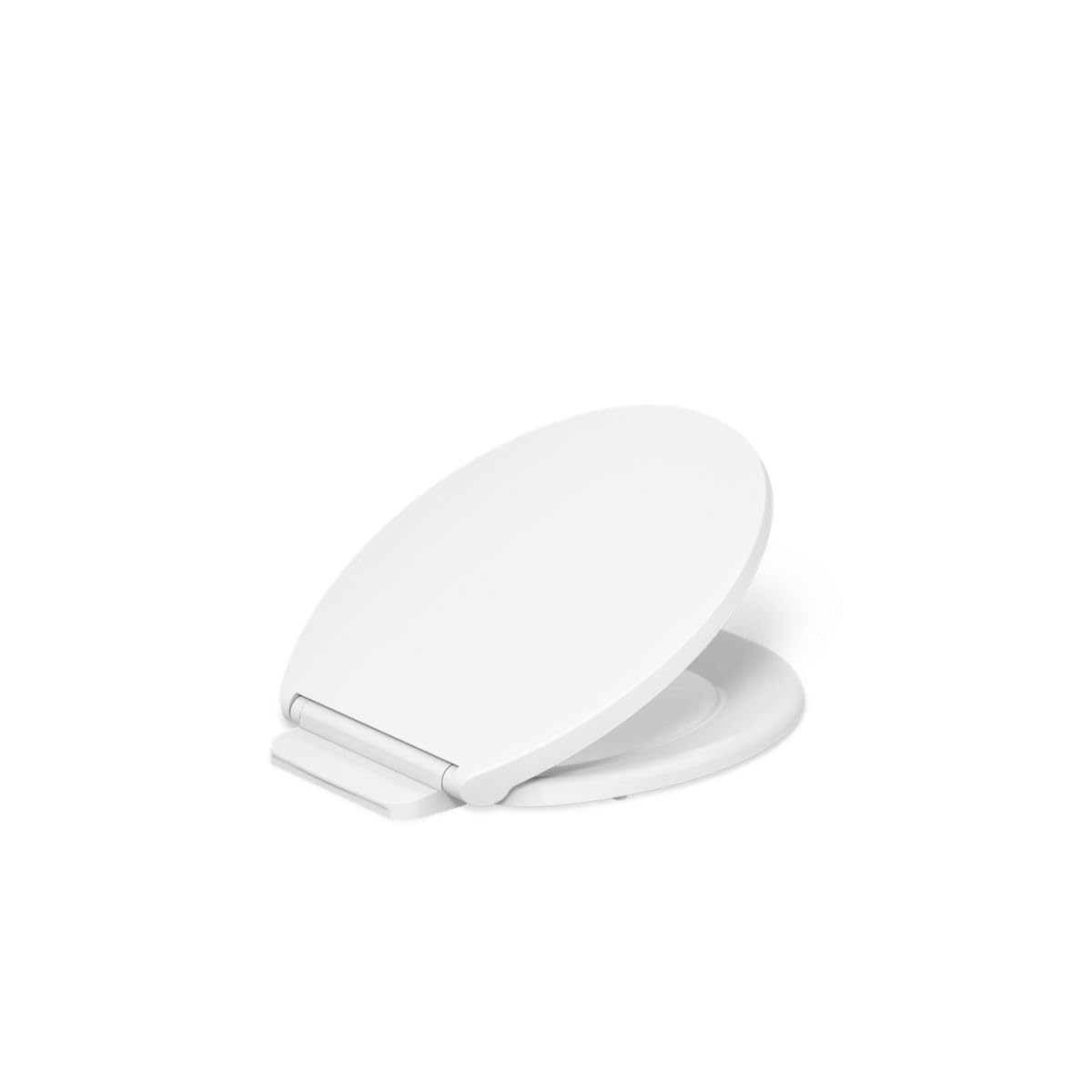 Kohler 27332-0 Glissade Quiet Close Round Toilet Seat with ReadyLatch Hinge, Soft Close Toilet Seat Round, Toilet Seats for Standard Toilets, White