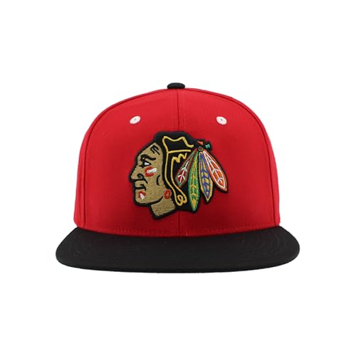ZHATS Standard NHL Officially Licensed Adjustable Snapback Hat Flat Bill Z11 Icon Two Color