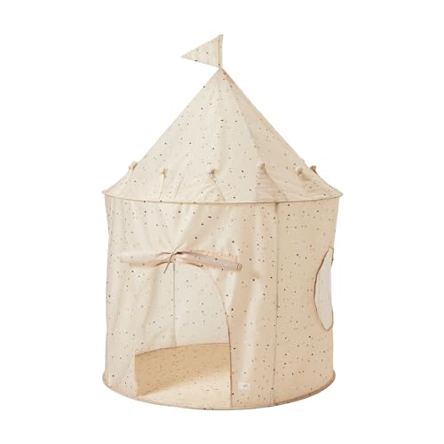 3 Sprouts Kids Play Tent - Sustainable Recycled Fabric β Fun Spacious Childs Playhouse for Indoor Games for Boys & Girls - Durable Fort Pop Up House for Toddlers & Children Age 3-10 - Terrazzo Beige