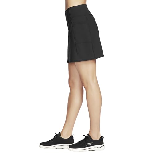 Skechers Womens Go Walk Pickleball Skort, Bold Black, Medium