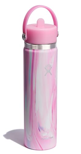 24 OZ Wide Flex Straw Cap Jelly Pink