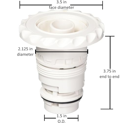 Waterway Plastics 806105021465 Internal White Adjustable Deluxe Poly Jet