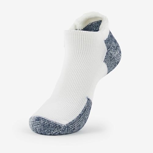 Thorlos Unisex J Running Thick Padded Rolltop Sock, White (3 Pack), Large