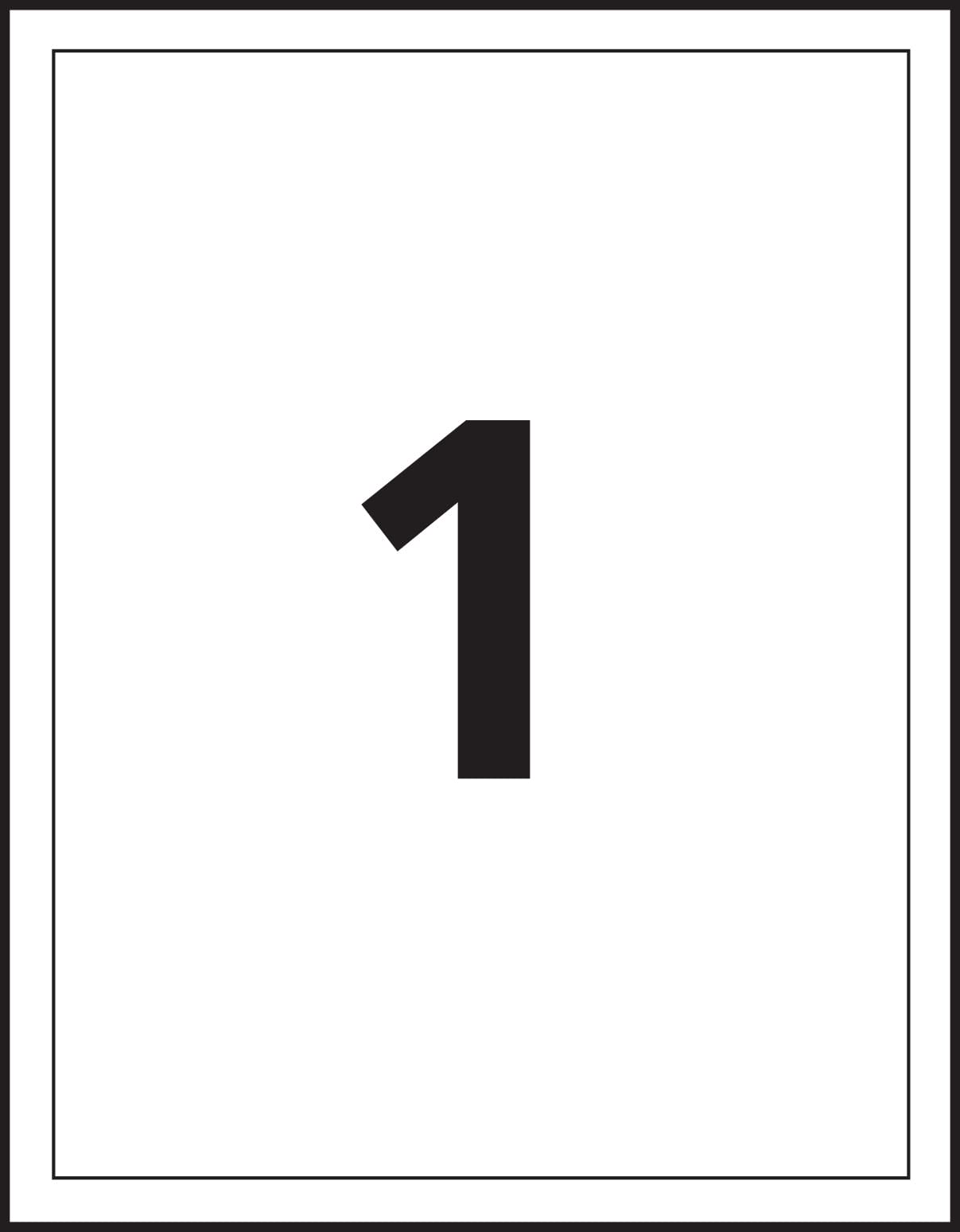 Pres-A-Ply Full Sheet Printable Labels, White, Box of 100 (30605) made In Canada for The Canadian Market, 8.5" x 11"