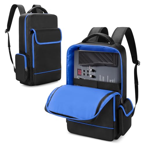 Rexmica Carrying Bag Backpack Compatible with Boss GT-1/ME-80/ME-90/GX-100/GT-1000 Guitar Multi-Effects Pedal, Guitar Pedal Board Storage Case with Pockets for Laptop, Cables or Other Accessories