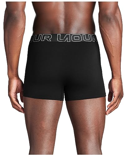 Under Armour Men's 3-Pack Performance Cotton Trunks, Boxer Briefs with 3" Inseam, All-Day Comfort