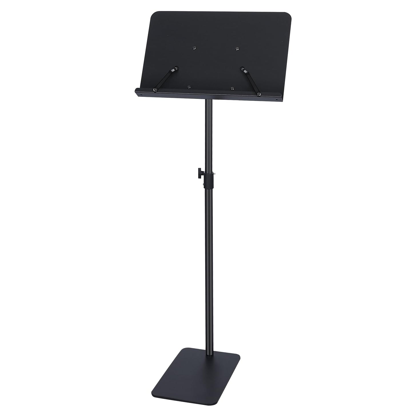 Zreephy Sheet Music Stand New Design, Against Wall & Space Saving Professional Height Adjustable Metal Music Book Stand Holder - MS01-S (Black, S)