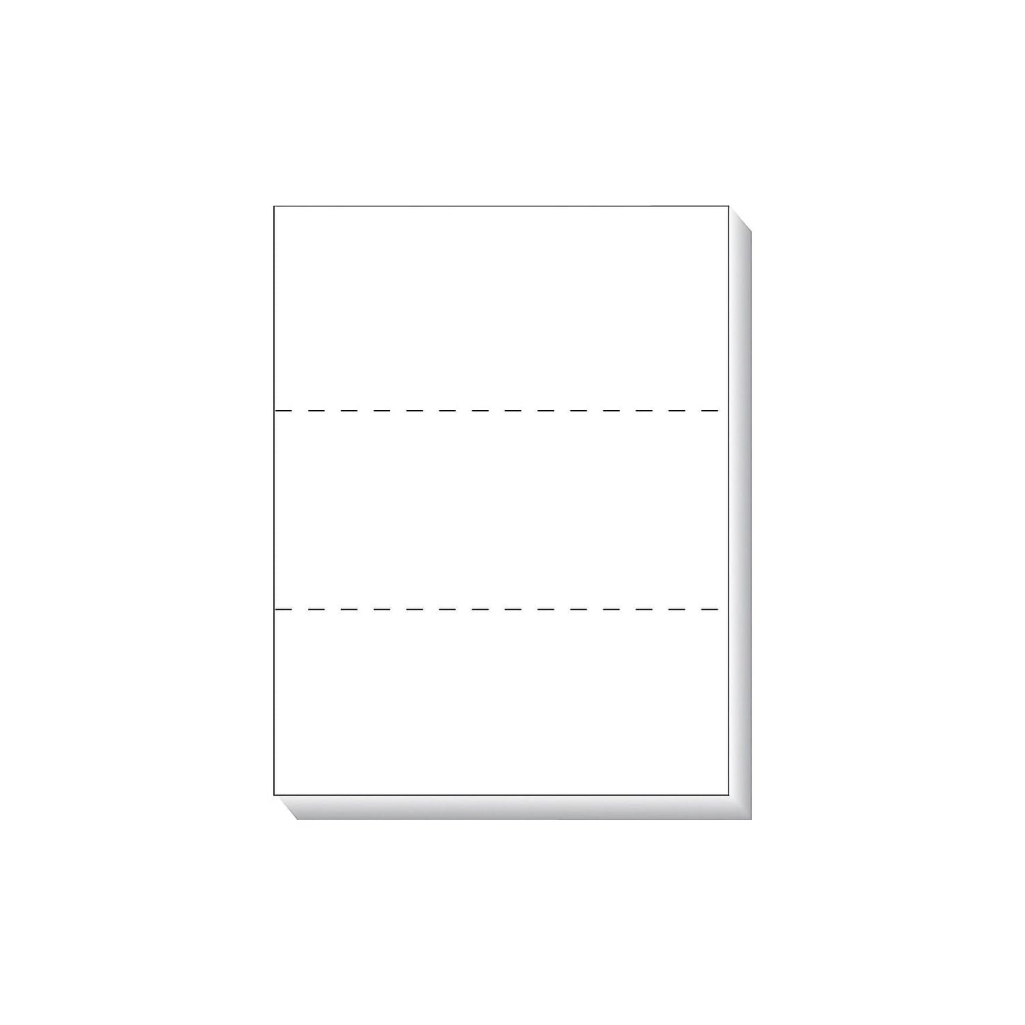 TOPS Laser Cut Sheet Paper, Perforated Every 3-2/3 Inches, 8.5 x 11 Inches, 20 Pound, 500 Sheets, White (5030)