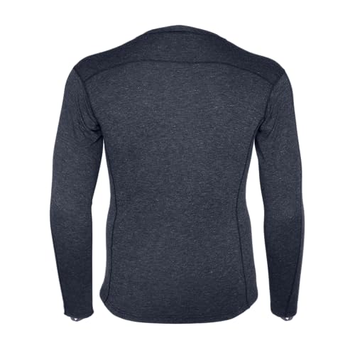 Carhartt Men's MBL131 Base Force® Midweight Base Layer Poly-Wool Crew, Navy Heather, Large