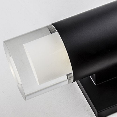BAZZ W16639BK Luvia LED Outdoor Wall Fixture, Rust Proof, Energy Efficient, Water Resistant, Bulbs Included, 13-in, Black