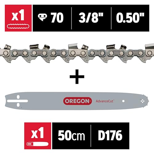 Oregon 27850 20-Inch AdvanceCut Guide Bar and D70 Chainsaw Chain Combo