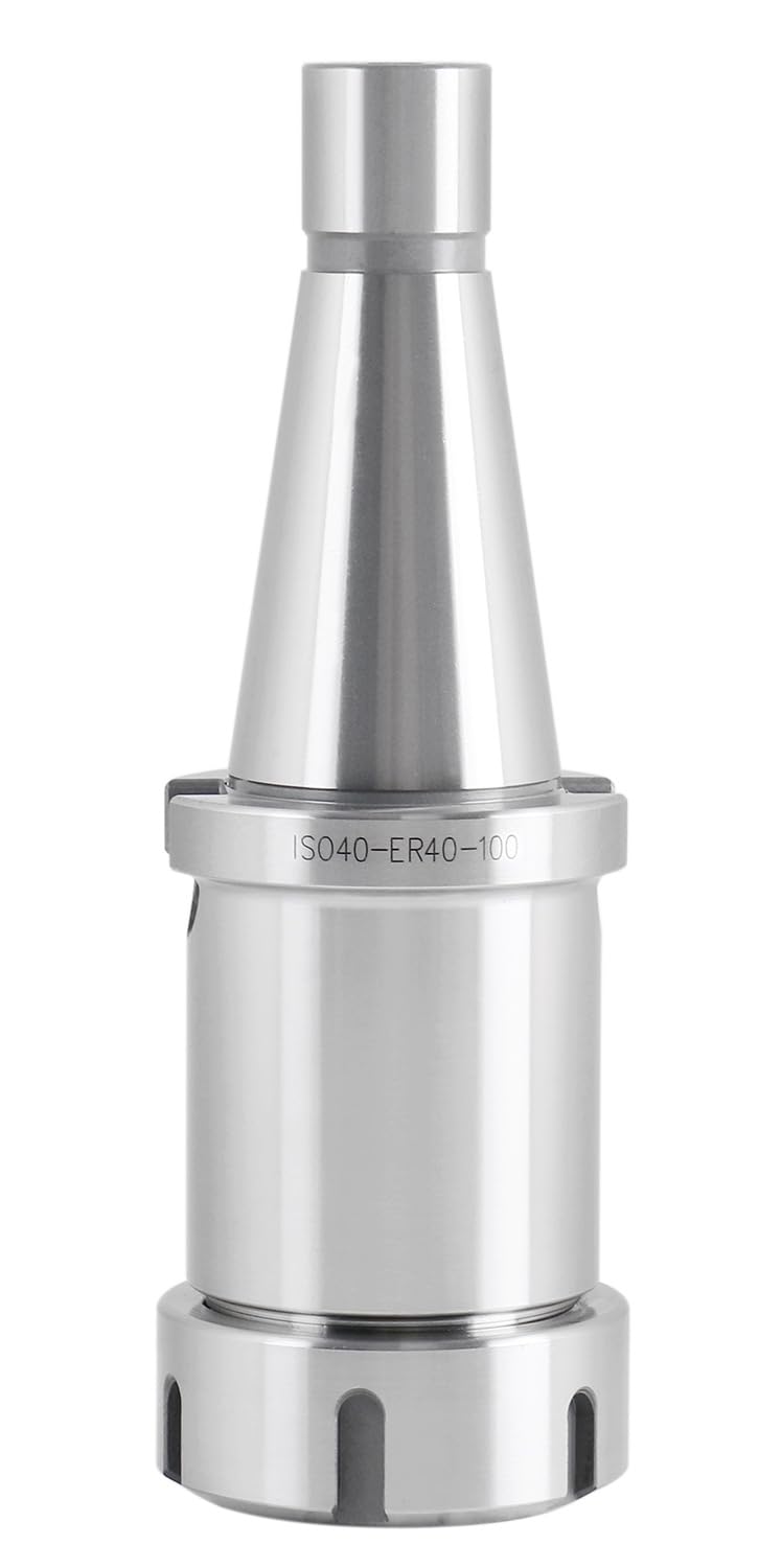 Accusize Industrial Tools ISO40 Holder for ER40 Collets, with Thread 5/8'' to 11, 100 mm Long, 0536-0004