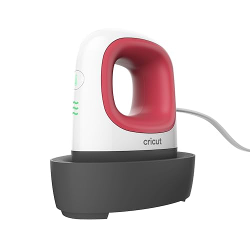 Cricut EasyPress Mini Heat Press for Pressing Small Objects like Shoes, Stuffed Animals, Hats & More, 3 Heat Settings & Precision Tip, Ceramic-Coated Heat Plate, Compact & Lightweight, Raspberry
