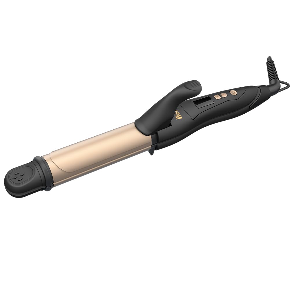 BERTA 2 in 1 Hair Iron Professional Hair Straightener & Curler Iron, Ceramic Flat Iron Ionic 1.25 Inch Barrel 275-425℉ Adjustable Temperature, Dual Voltage