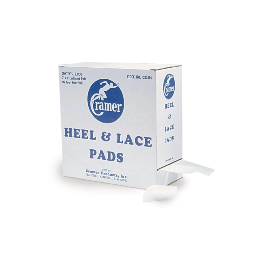 Cramer Heel and Lace Pads for Blister Prevention and Athletic Tape Protection, Box of 2,000