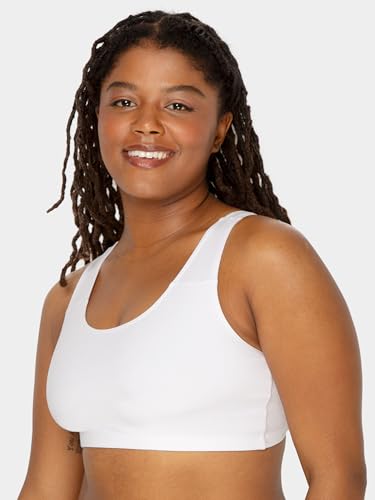 Fruit of the Loom Women's Built-Up Sports Bra, Black/White/Heather Grey, 38 (Pack of 6)
