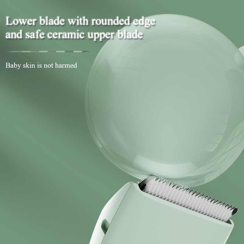 Baby Hair Clippers, Quiet Professional Hair Trimmer for Kids, Hair Cutting Kits with LCD Display, Safe Ceramic Blades, Waterproof Rechargeable Clippers for Autism Children and Infants