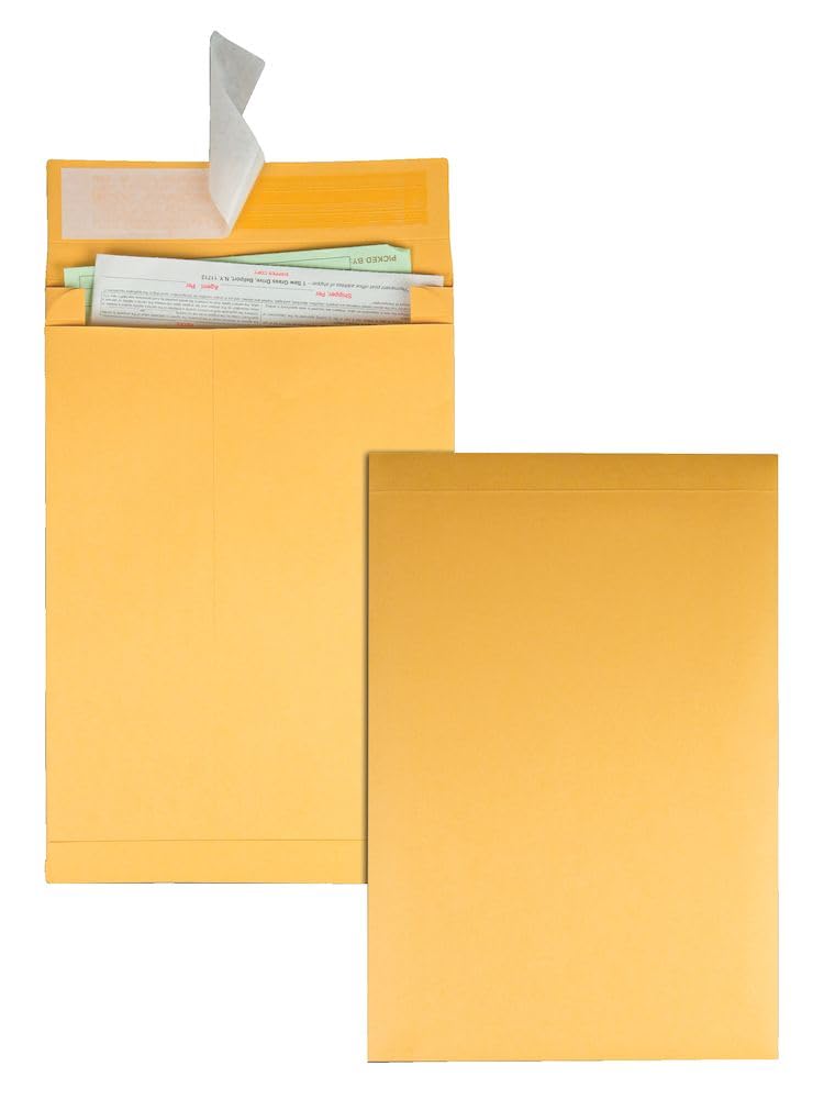 Quality Park Redi Strip Expansion Envelopes -Expansion -10-Inch x13-Inch -40 lb -Self-Sealing -Kraft -25/Pack -Kraft, Light Brown