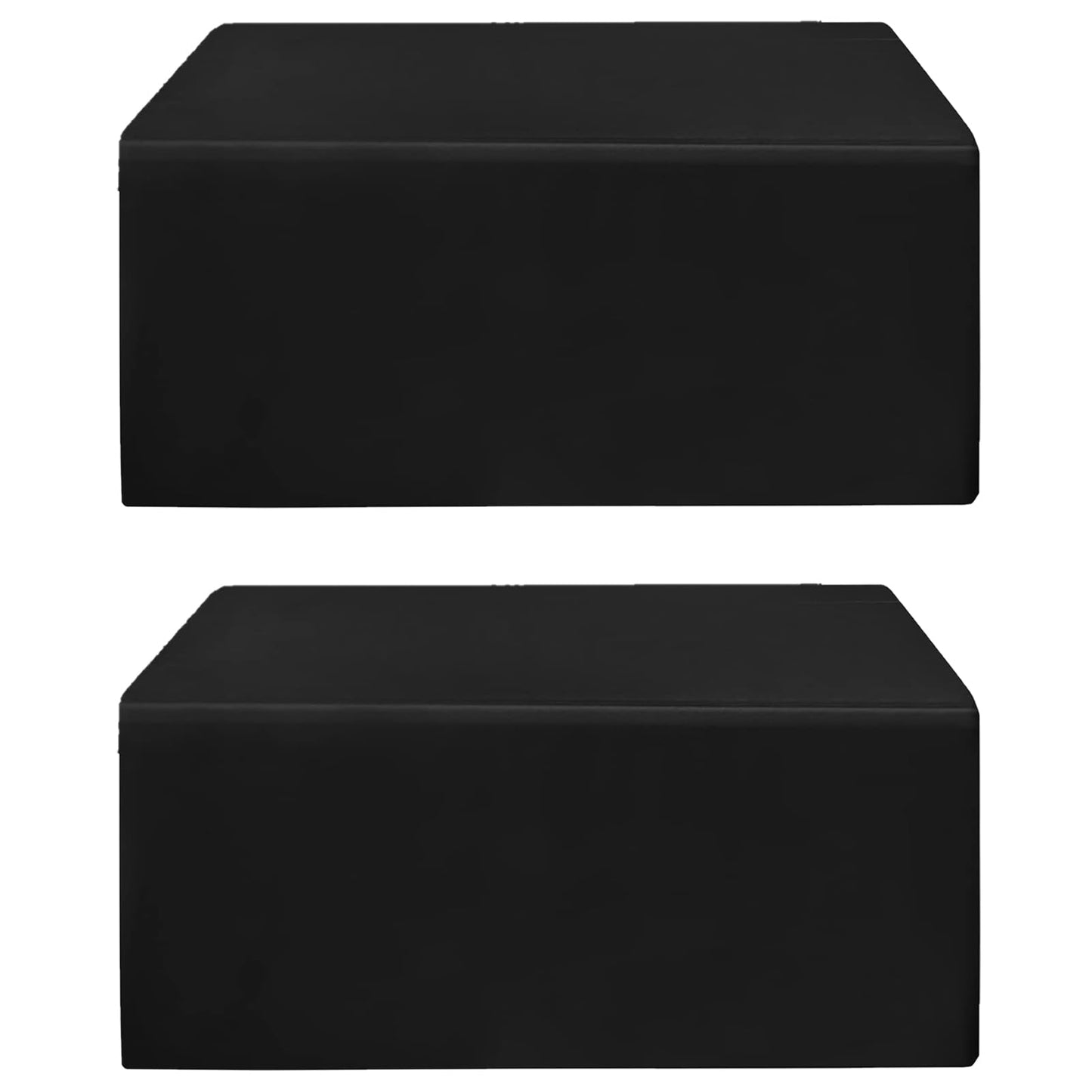 2 Pack Black Tablecloth Fitted Table Clothes for 6 Foot Rectangle Tables - Water Resistant Washable Fabric Polyester Rectangle Table Cover for Wedding Uses(72L x 30W x 30H Inches, Black)