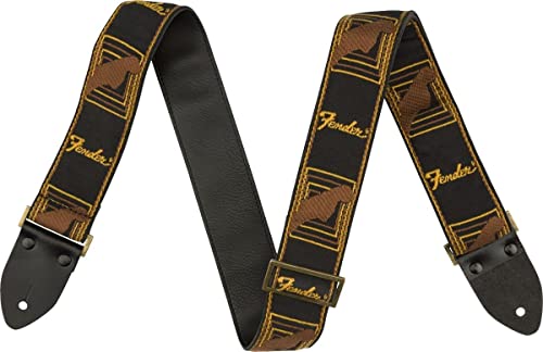 Fender Monogrammed Guitar Strap, Guitar Accessories, 2in, Legacy Vintage