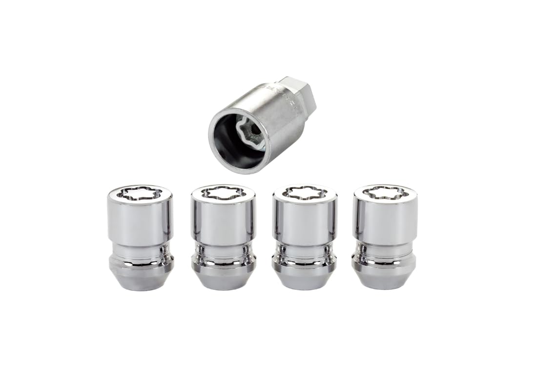 McGard 24154 Chrome Cone Seat Wheel Locks, M12 x 1.25 Thread Size, Set of 4