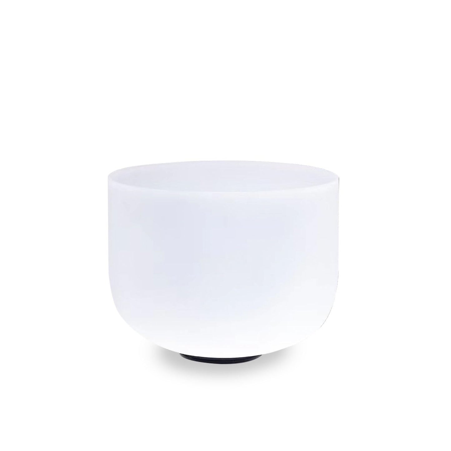 KVKA 432hz 8 Inch A Note Third Eye Chakra Frosted Quartz Crystal Singing Bowl with Carrying Case, Suede Striker, Singing Bowl for Sound Healing Meditation Therapy