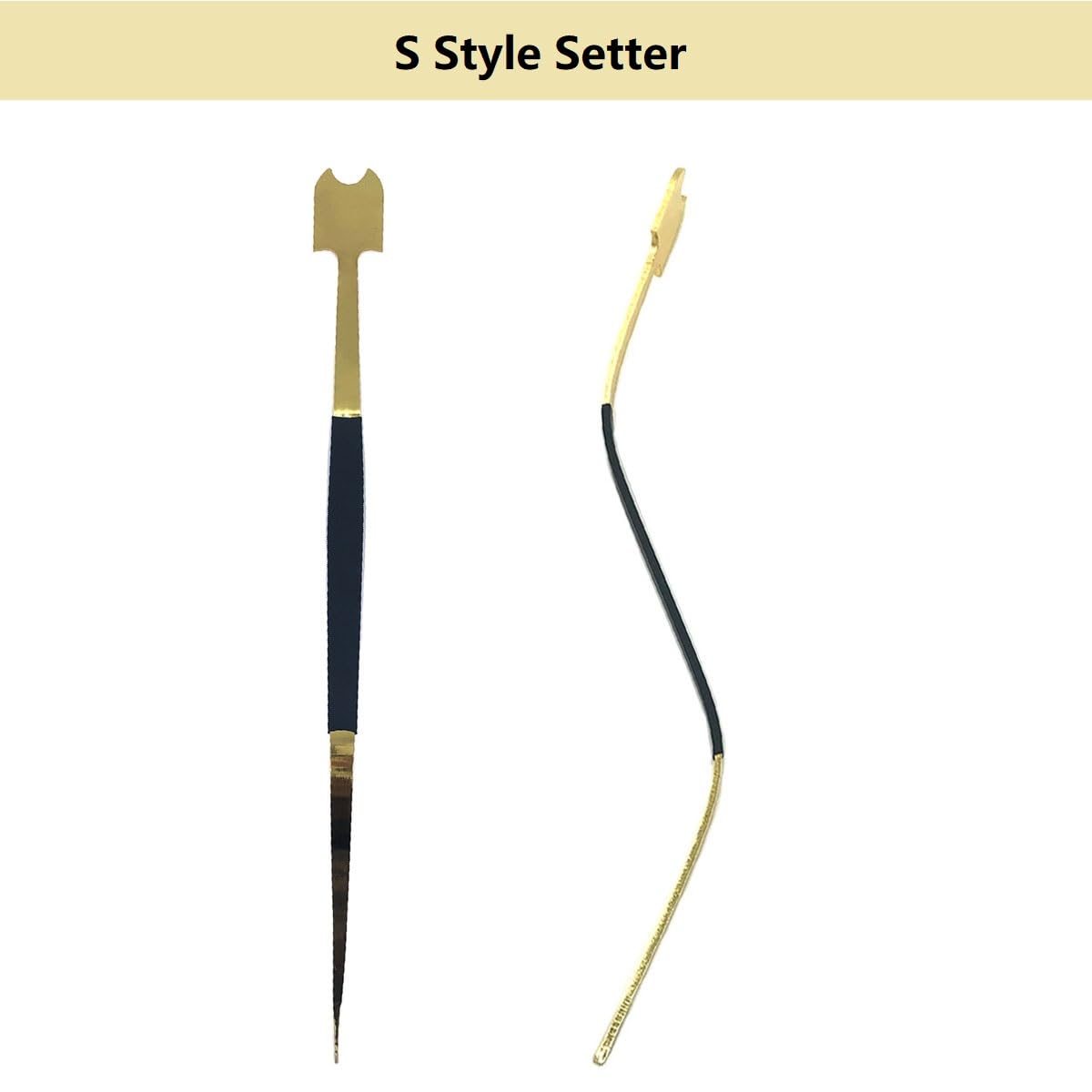 TUOREN 4Pcs Cello Sound Post Tool Set Include Straight S Style Post Setter, Sound Post Gauge and Retriever Clip, Luthier Install Repair Tool Kit Cello Making Tools
