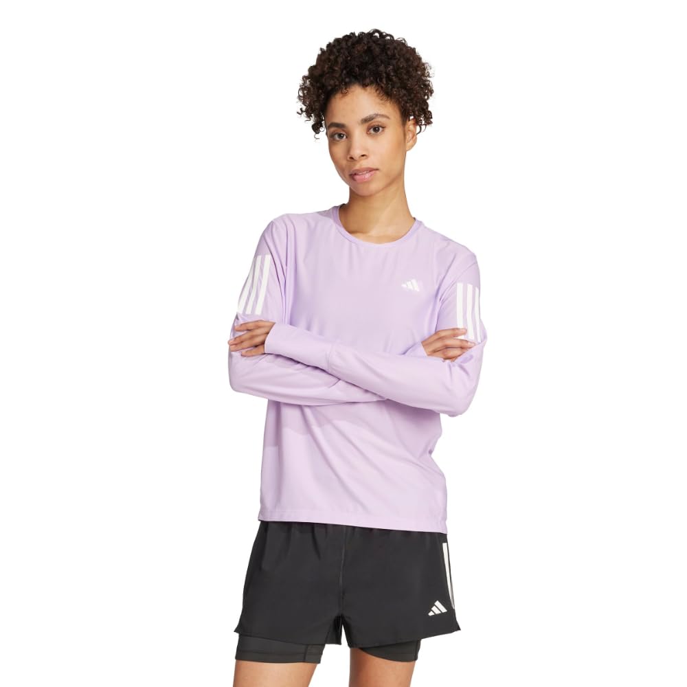 adidas Women's Own The Run Long Sleeve T-Shirt, Powder Plum, X-Large