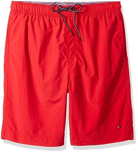Tommy Hilfiger Men's Big & Tall The Tommy Swim Short, Primary Red, 3X-Large Big