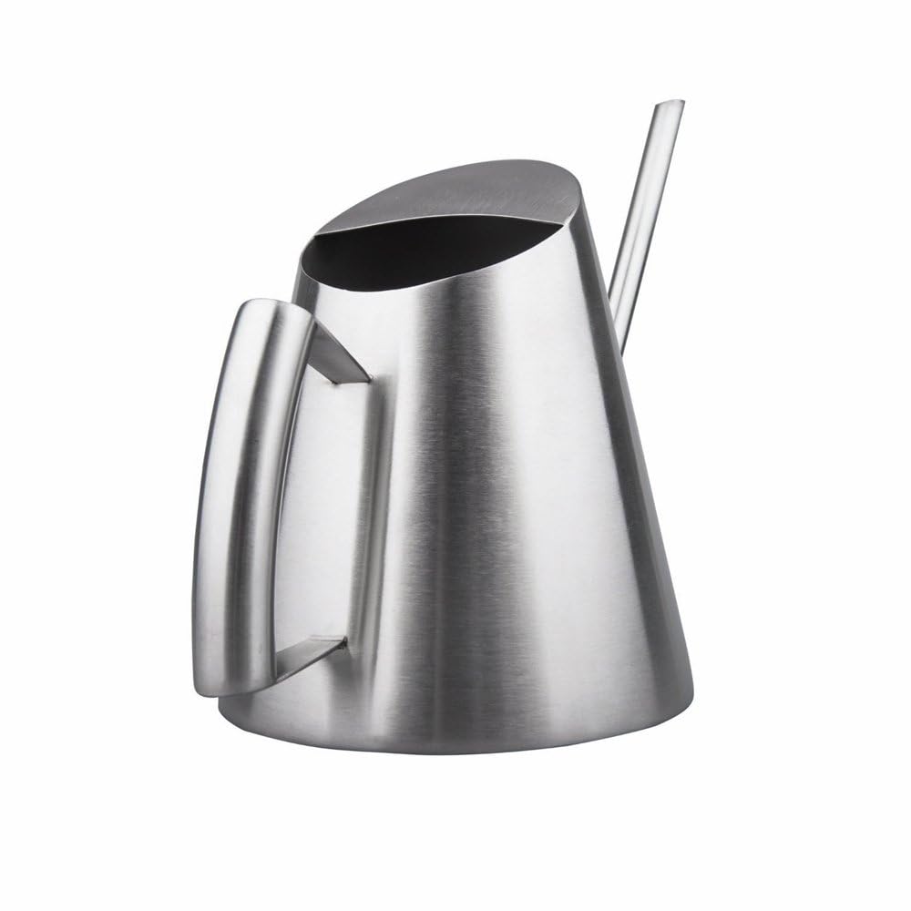 IMEEA 50oz/1.5L Indoor Watering Can for House Plants Stainless Steel Garden Watering Can with Long Spout (Silver)
