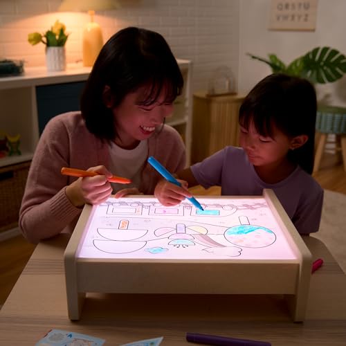 Battat Education – Tracing Light Box for Kids – Sensory Light Up Board – Educational Toys for Toddlers – Includes Double – Sided Tracing Cards – Bright Explorer