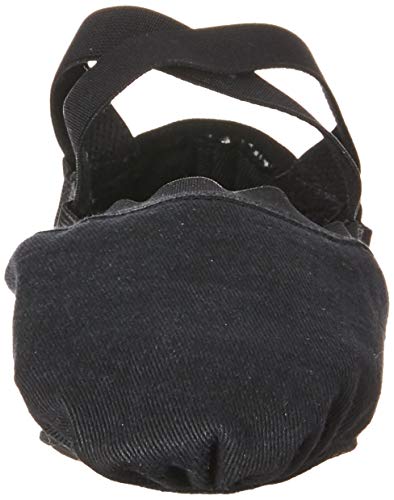 BLOCH Dance Men's Synchrony Split Sole Stretch Canvas Ballet Slipper/Shoe, Black, 10.5