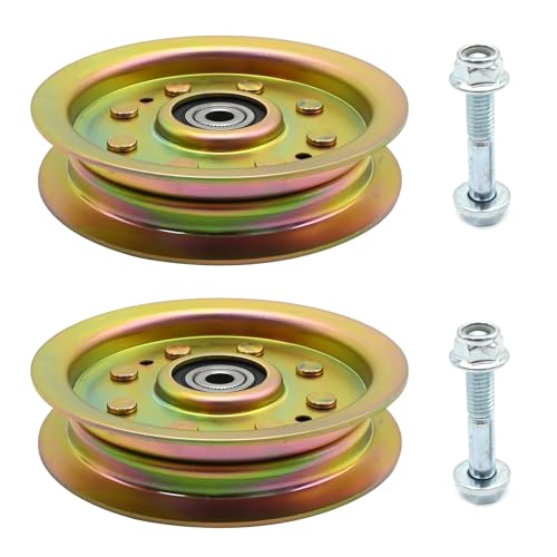UOIENRT 956-04129 Flat Idler Pulley for 4 7/8”, Replacement for CUB Cadet Replacement for MTD Replacement for Troy-Bilt, Replaces 753-08171 756-04129