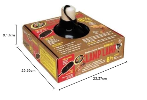 Zoo Med Deluxe Dimmable Clamp Lamp with 8.5" Dome, Black