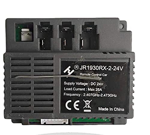 2.4G Bluetooth Remote Control and JR1930RX-2-24V Receiver Kit Kids Powered Ride On Car,Controller Control Box Accessories for Children Electric Ride On Car Replacement Parts