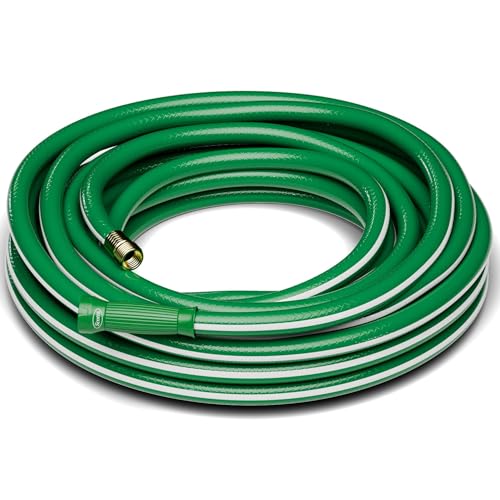 Scotts 50 ft. Heavy Duty Garden Hose – 5/8 in. Diameter, 4-Ply, 400 PSI High-Pressure, Easy-to-Coil Water Hose with Crush-Resistant Couplings and Twist-Resistant Collar for Lawn and Garden