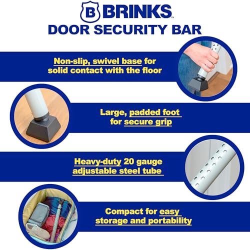 Brinks 675-83001 Heavy Duty Dual Function Door Security Bar