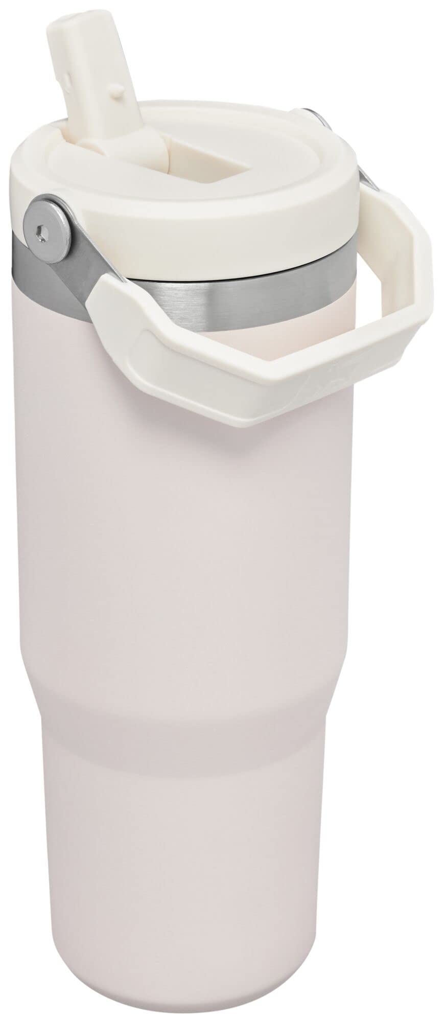 Stanley IceFlow Stainless Steel Tumbler - Vacuum Insulated Water Bottle for Home, and Car Reusable Cup with Straw Leak Resistant Flip Cold for 12 Hours or Iced for 2 Days, Rose Quartz, 30 OZ / 0.89 L