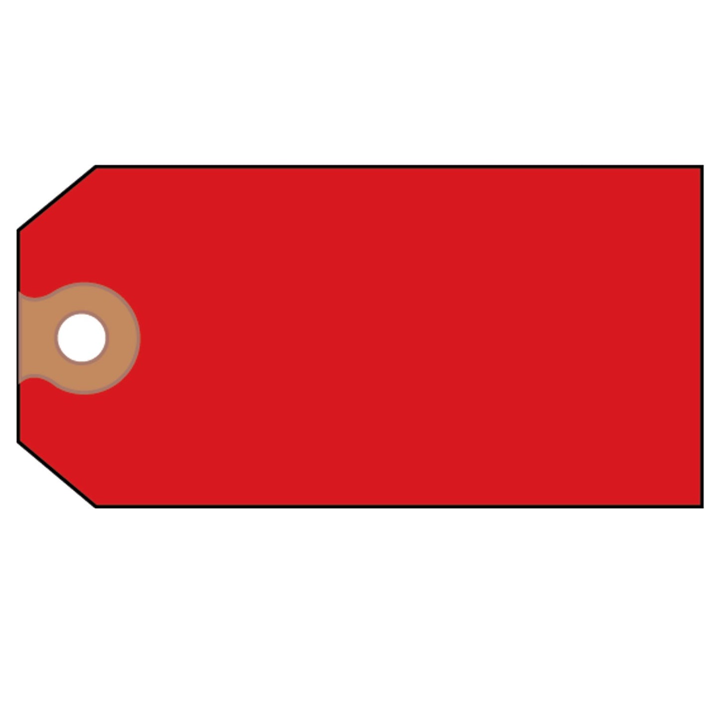 Shipping Tags, Red, 4-3/4" x 2-3/8", Unstrung, 1000/B