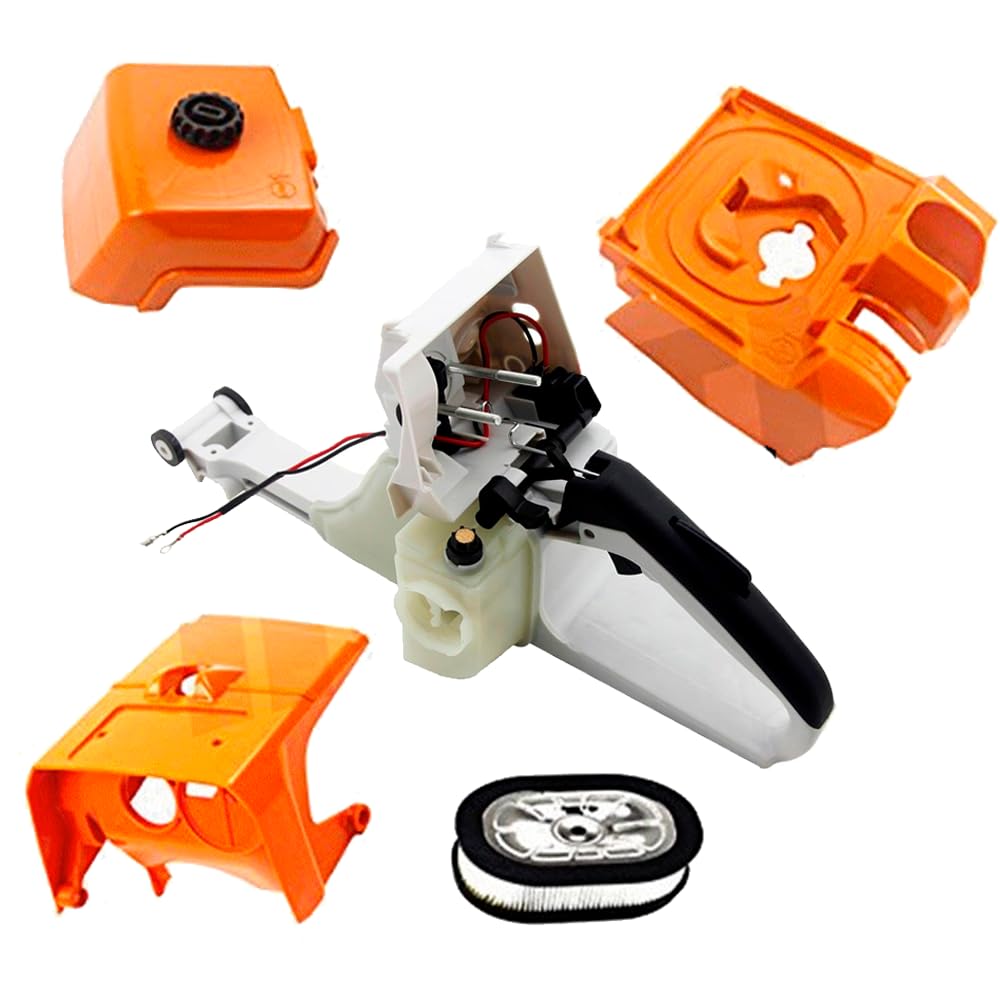 GardenPal Gas Fuel Tank Rear Handle With Air Filter & Cover Base Kit For Stihl 044 MS440 Chainsaw Parts