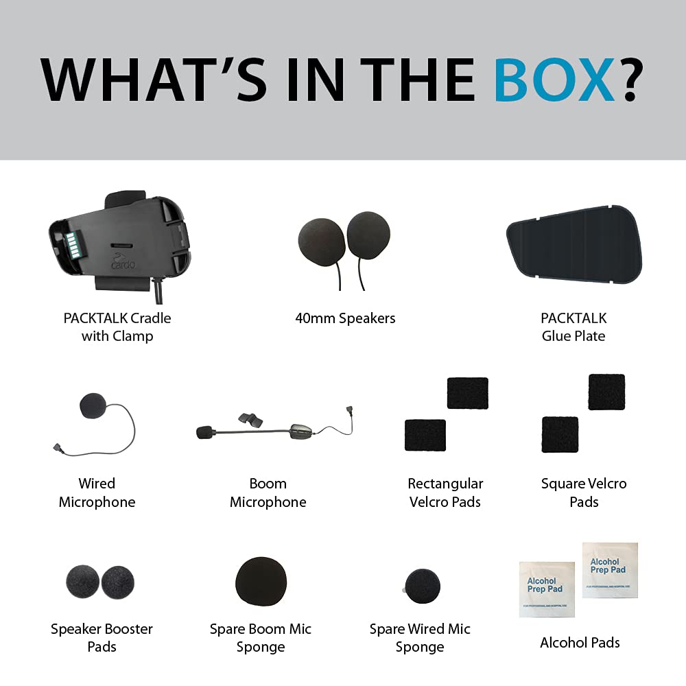 Cardo-SRAK0033 Audio & Microphone Kit (Single Pack) - Black