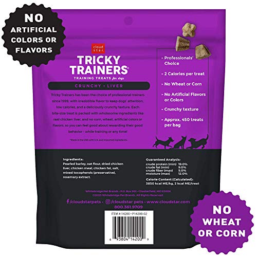 Cloud Star Crunchy Tricky Trainers, Liver, 8-Ounce (Pack of 4)