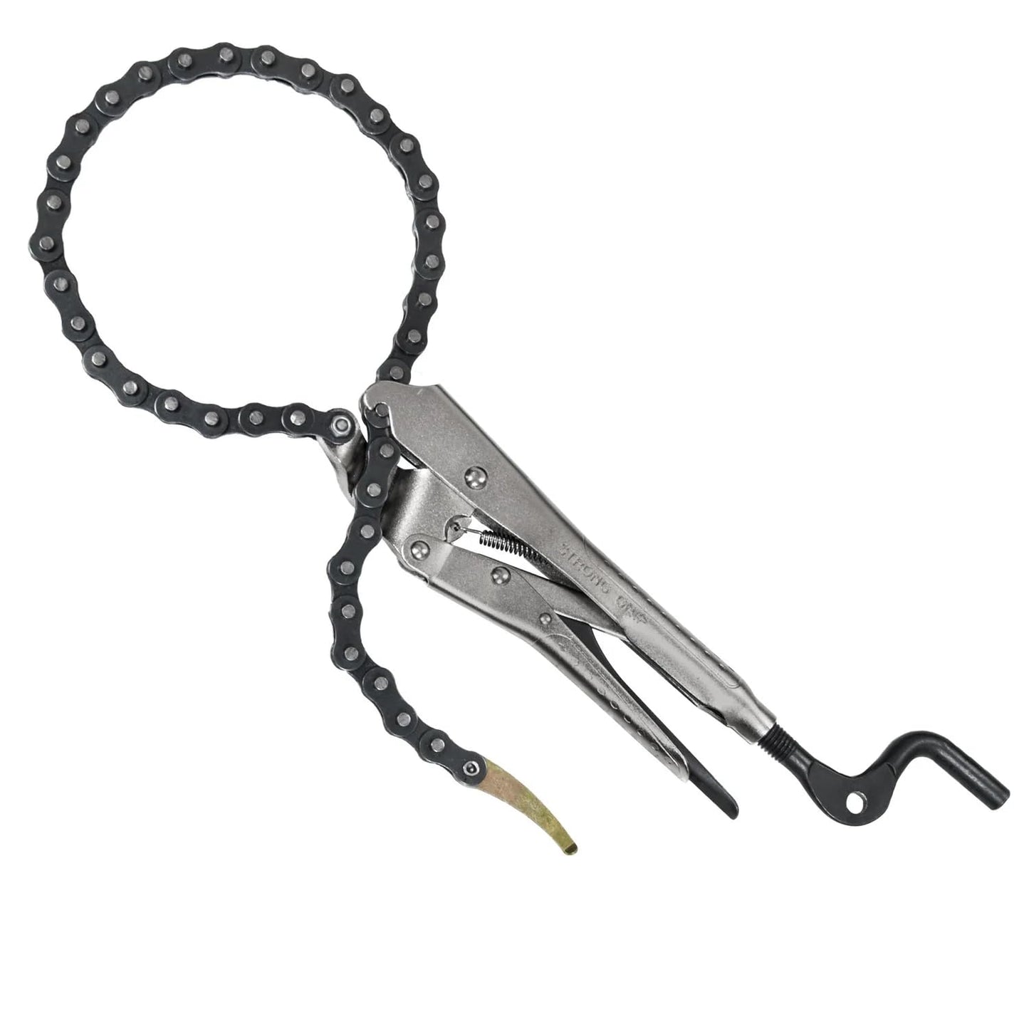 Strong Hand Tools PFC1036 Locking Chain Pliers, Removable 36 Chain, Hold Up to 10.5" Diameter Pipe, Unique Easy Open Crank Handle, Quick Release Trigger
